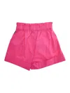 Moschino Pink Shorts With Teddy Bear Motif On The Front In Cotton And Tech Fabric Girl In Pink