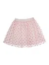 Moschino Pink Skirt With All-over Jacquard Motif In Cotton Girl In Pink