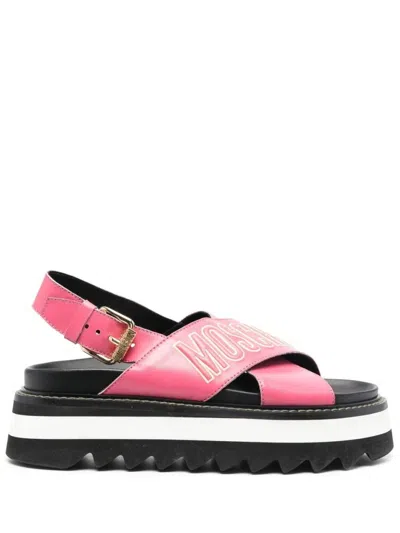 Moschino Pink Slingback Sandals