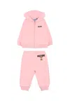 Moschino Pink Suit For Baby Girl With Teddy Bear In Pink