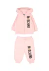 Moschino Pink Suit For Baby Girl With Teddy Bear In Pink