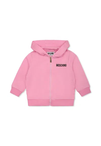MOSCHINO PINK SWEATSHIRT FOR BABY GIRL WITH TEDDY BEARS