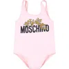 MOSCHINO PINK SWIMSUIT FOR BABY GIRL WITH TEDDY BEARS