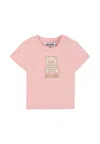 Moschino Pink T-shirt For Baby Girl With Teddy Bear In Pink