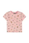 Moschino Pink T-shirt For Baby Girl With Teddy Bear In Pink