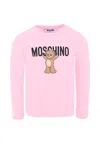 Moschino Pink T-shirt For Girl With Teddy Bear In Pink