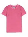 Moschino Pink T-shirt With All-over Logo In Pink