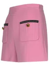 Moschino Pink Virgin Wool Blend Shorts In Pink