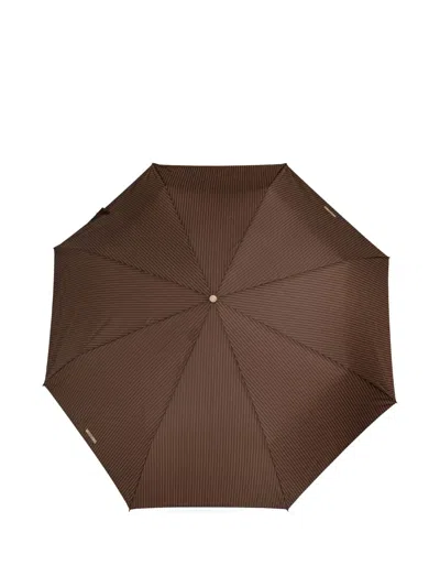 Moschino Pinstripe Umbrella In Brown