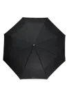 Moschino Pinstriped Folding Umbrella In Black