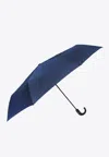 Moschino Logo Print Folding Umbrella In Navy