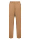 Moschino Pinstriped Tailored Trousers In Brown
