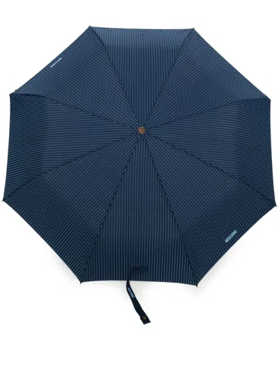 Moschino Pinstriped Umbrella In 蓝色