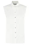 Moschino Couture Poplin Shirt In Bianco