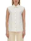 Moschino Couture Poplin Shirt In Bianco