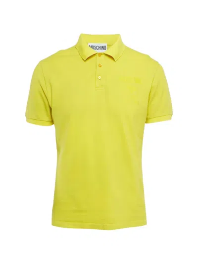 Pre-owned Moschino Piqué Polo Shirt In Yellow
