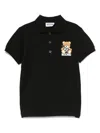 Moschino Poloshirt Aus Pikee In Schwarz