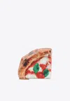 Moschino Pizza Clutch In Multicolor