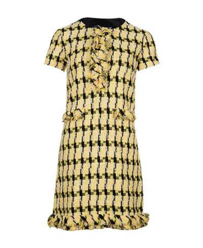 Moschino Plaid Dress In Nude