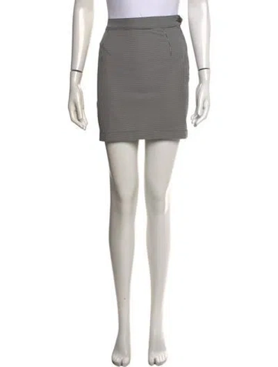 Pre-owned Moschino Plaid Print Mini Skirt In Green