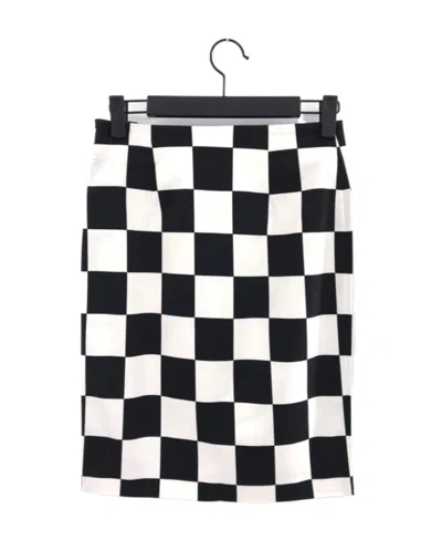 Moschino Plaid Skirt In Black