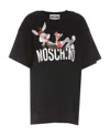 Moschino Plain Jersey T-shirt In Black