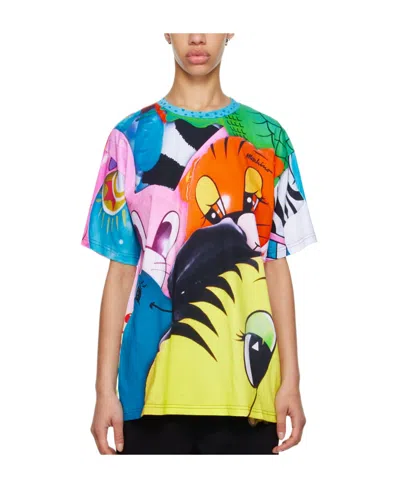 Moschino Plain Knitted T-shirt In Multicolor