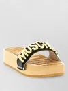 Moschino Platform Clog Sandals Open Toe Studs In Black