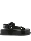 Moschino Platform Strap Sandals In Black