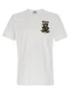 Moschino Teddy Logo Print Crewneck T-shirt In White