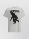 Moschino T-shirt Chimpanzee Print In Yellow