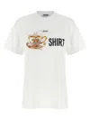 Moschino Playful Cotton T-shirt With Floral Print In White