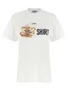 Moschino Playful Cotton T-shirt With Floral Print In White