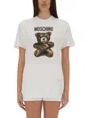 Moschino Logo Printed Cotton Jersey T-shirt