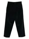 Moschino Pleat-detail Corduroy Trousers In Blue