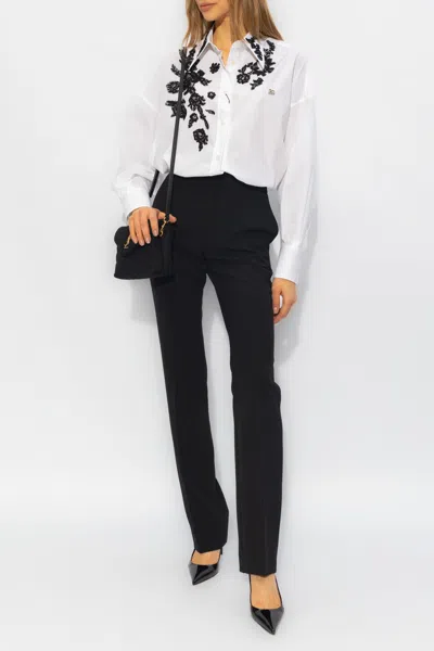 Moschino Slim Tailored Pants In Black