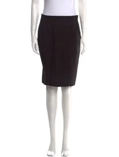 Pre-owned Moschino Pleated Accents Knee-length Skirt In Black