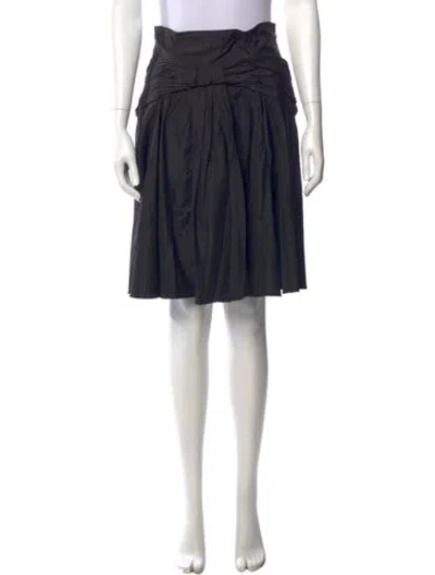 Pre-owned Moschino Pleated Accents Knee-length Skirt In Black