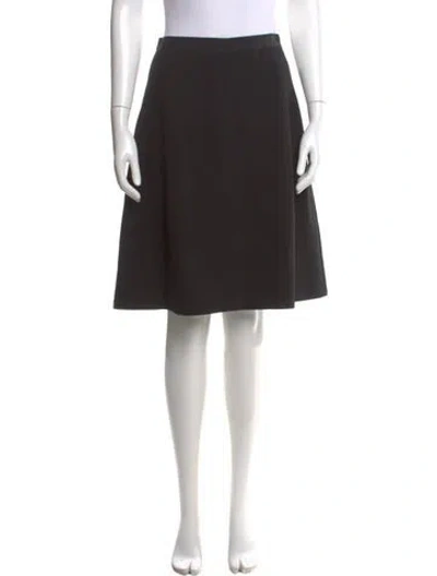 Pre-owned Moschino Pleated Accents Knee-length Skirt In Black