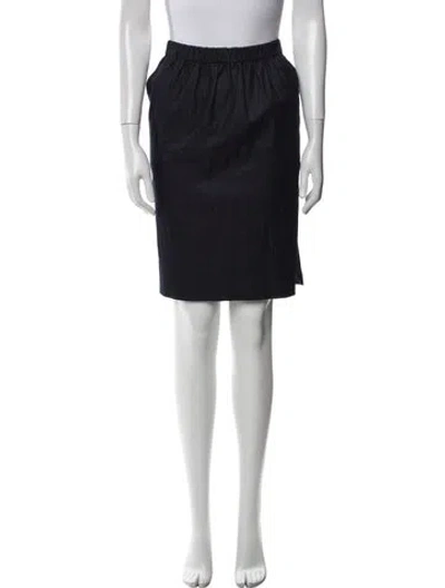 Pre-owned Moschino Pleated Accents Knee-length Skirt In Blue