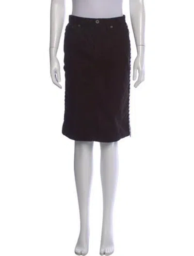 Pre-owned Moschino Pleated Accents Knee-length Skirt In Blue