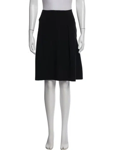 Pre-owned Moschino Pleated Accents Knee-length Skirt In Blue