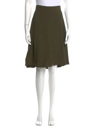 Pre-owned Moschino Pleated Accents Knee-length Skirt In Green