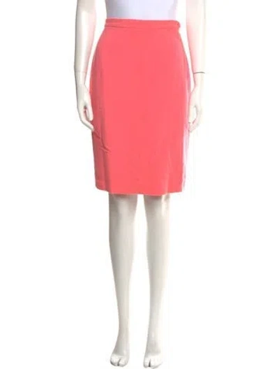 Pre-owned Moschino Pleated Accents Knee-length Skirt In Pink