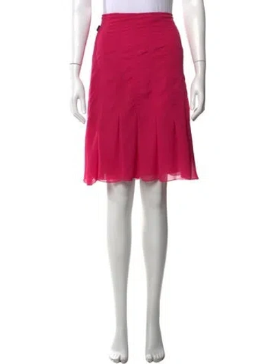 Pre-owned Moschino Pleated Accents Mini Skirt In Pink