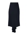 Moschino Pleated Asymmetric Midi Skirt In Black