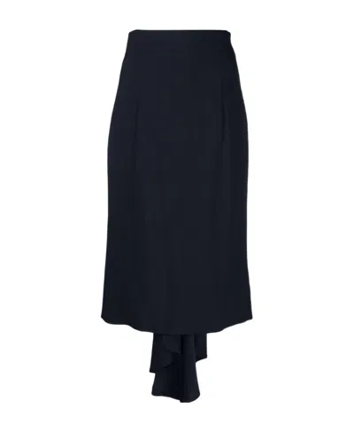 MOSCHINO PLEATED ASYMMETRICAL SKIRT