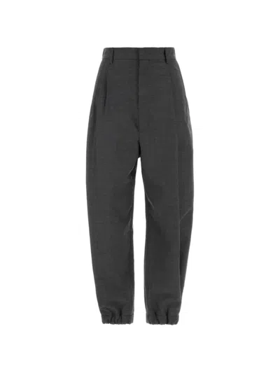 Moschino High Waisted Wool Pants Tailored Pleated In Gray