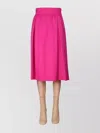 Moschino Pleated Midi Skirt Button Detail