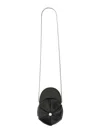 Moschino Pleated Mini Bag With Adjustable Chain Strap In Black
